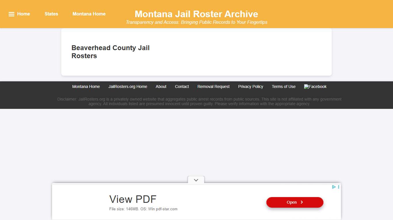 Beaverhead County - Montana Jail Rosters