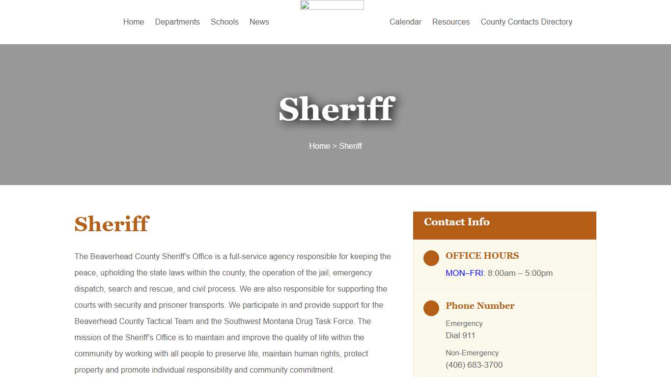 Sheriff | Beaverhead County